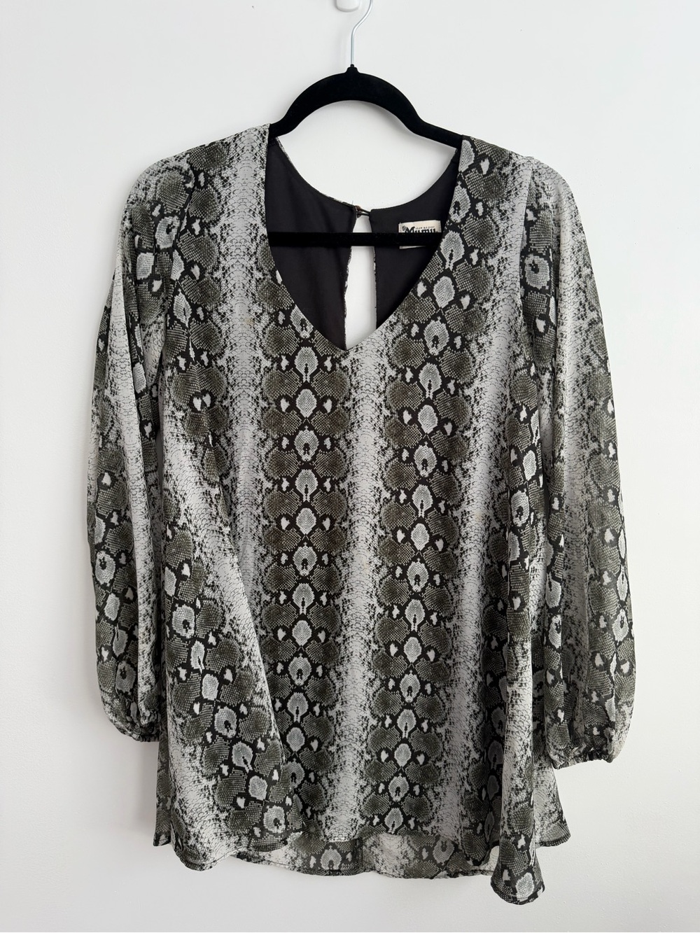 Show Me Your MuMu - Donna Michelle Python Print V-Neck Tunic Dress